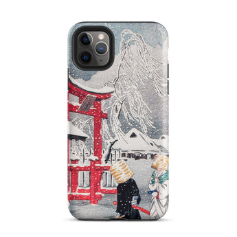 Okabe in Snow - Hiroaki Takahashi Iphone Case, 11 Pro Max / Matte, Japanese Art Phone Case