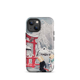 Okabe in Snow - Hiroaki Takahashi Iphone Case, 13 Mini / Matte, Japanese Art Phone Case