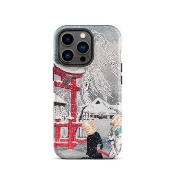 Okabe in Snow - Hiroaki Takahashi Iphone Case, 13 Pro / Matte, Japanese Art Phone Case