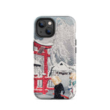 Okabe in Snow - Hiroaki Takahashi Iphone Case, 14 / Matte, Japanese Winter Scene Phone Case