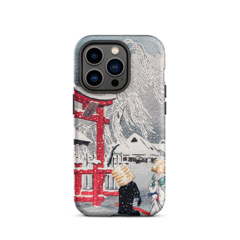 Okabe in Snow - Hiroaki Takahashi Iphone Case, 14 Pro / Matte, Smartphone Case Japanese Winter Scene