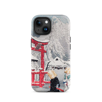 Okabe in Snow - Hiroaki Takahashi Iphone Case, 15 / Matte, Japanese Art Phone Case
