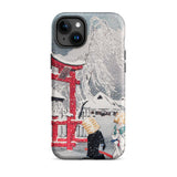 Okabe in Snow - Hiroaki Takahashi Iphone Case, 15 Plus / Matte, Phone Case Japanese Winter Scene