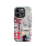 Okabe in Snow - Hiroaki Takahashi Iphone Case, 15 Pro / Matte, Japanese Art Phone Case