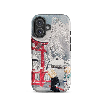 Okabe in Snow - Hiroaki Takahashi Iphone Case, 16 / Matte, Phone Case Japanese Winter Scene