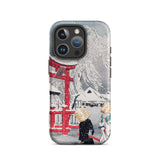 Okabe in Snow - Hiroaki Takahashi Iphone Case, 16 Pro / Matte, Japanese Art Phone Case