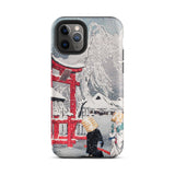 Okabe in Snow - Hiroaki Takahashi Phone Case Iphone 11 Pro / Matte Japanese Art Phone Case Hiroaki Takahashi, Silken Threads Unraveling,