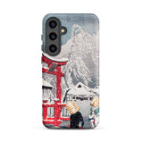Okabe in Snow - Hiroaki Takahashi Samsung Case, Galaxy S24 Plus / Matte, Smartphone Japanese Winter Scene Case