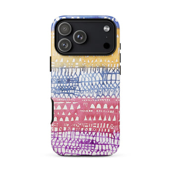 Old City - Paul Klee Phone Case Iphone 17 Pro Max / Gloss Vibrant Gradient Phone Case Abstract Geometric Patterns Yellow Paul Klee Iphone