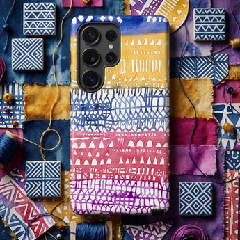 Old City - Paul Klee Phone Case Vibrant Hand-painted Phone Case Gradient Blue Yellow Pink Paul Klee Iphone Case, Tunisian Medina Labyrinth,