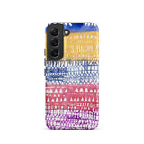 Old City - Paul Klee Phone Case Samsung Galaxy S22 / Matte Vibrant Watercolor-patterned Phone Case Horizontal Bands Blue Yellow Paul Klee