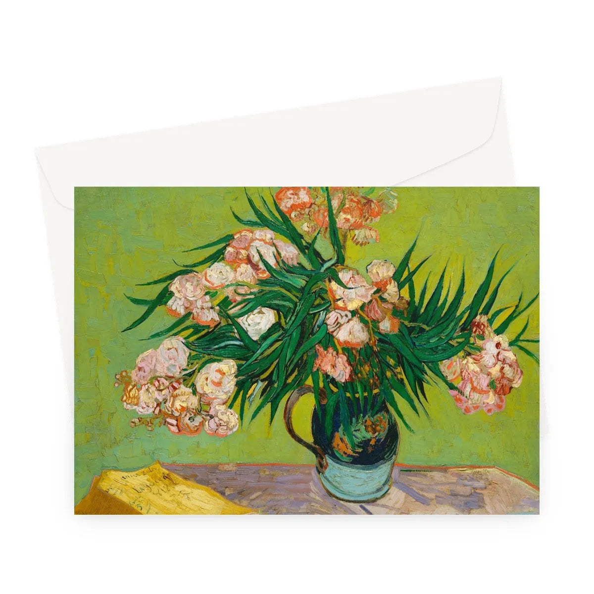 Oleanders By Vincent Van Gogh Greeting Card - A5 Landscape / 1 Card - Notebooks & Notepads - Aesthetic Art