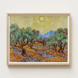 Framed Reproduction Vincent Van Gogh’s ?The Olive Trees” Gogh, Sun-drenched Provençal Groves, Post-impressionist Print