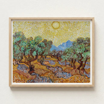 Framed Reproduction Vincent Van Gogh’s ?The Olive Trees” Gogh, Sun-drenched Provençal Groves, Post-impressionist Print