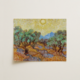 Reproduction Vincent Van Gogh’s ?Olive Trees” Painting Yellow Gogh, Sun-drenched Provençal Groves, Post-impressionist Print