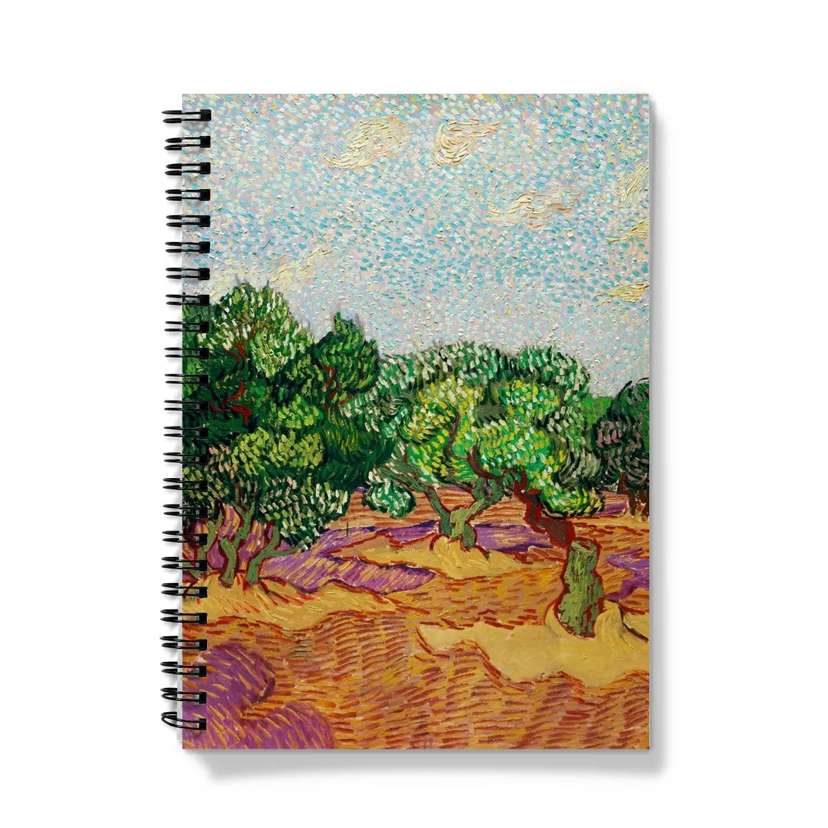 Olive Trees By Vincent Van Gogh Notebook - A5 / Graph - Notebooks & Notepads - Aesthetic Art