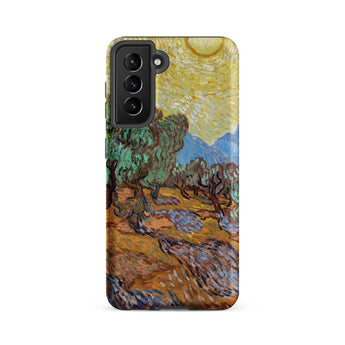 Olive Trees too - Vincent Van Gogh Samsung Case, Galaxy S21 Fe / Matte, Phone Case Impressionistic Painting Olive Grove Bright Sun