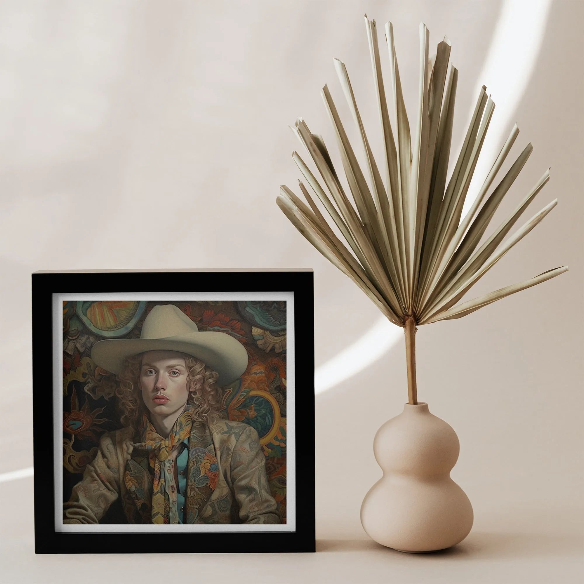 Ollie The Transgender Cowboy - F2m Dandy Transman Art Print - 12’x12’ - Posters Prints & Visual Artwork - Aesthetic Art