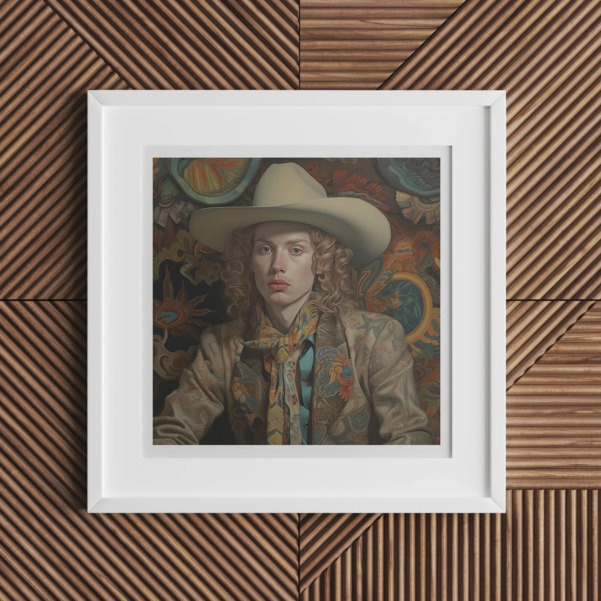 Ollie The Transgender Cowboy - F2m Dandy Transman Art Print - 20’x20’ - Posters Prints & Visual Artwork - Aesthetic Art