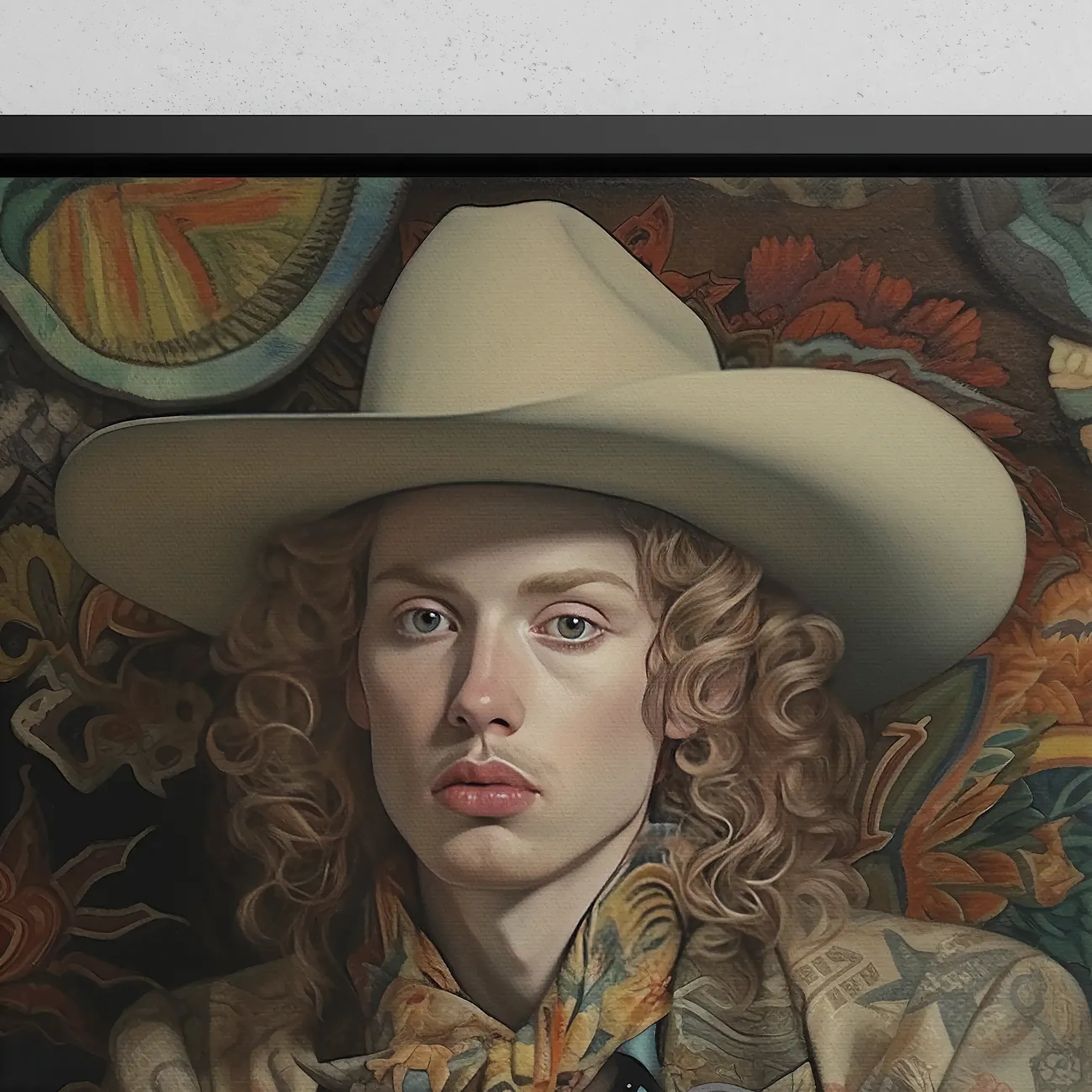 Ollie The Transgender Cowboy - F2m Dandy Transman Canvas Art - Posters Prints & Visual Artwork - Aesthetic Art