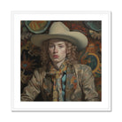 Ollie - Dandy Transgender Cowboy Art Print, Framed Portrait Cowboy