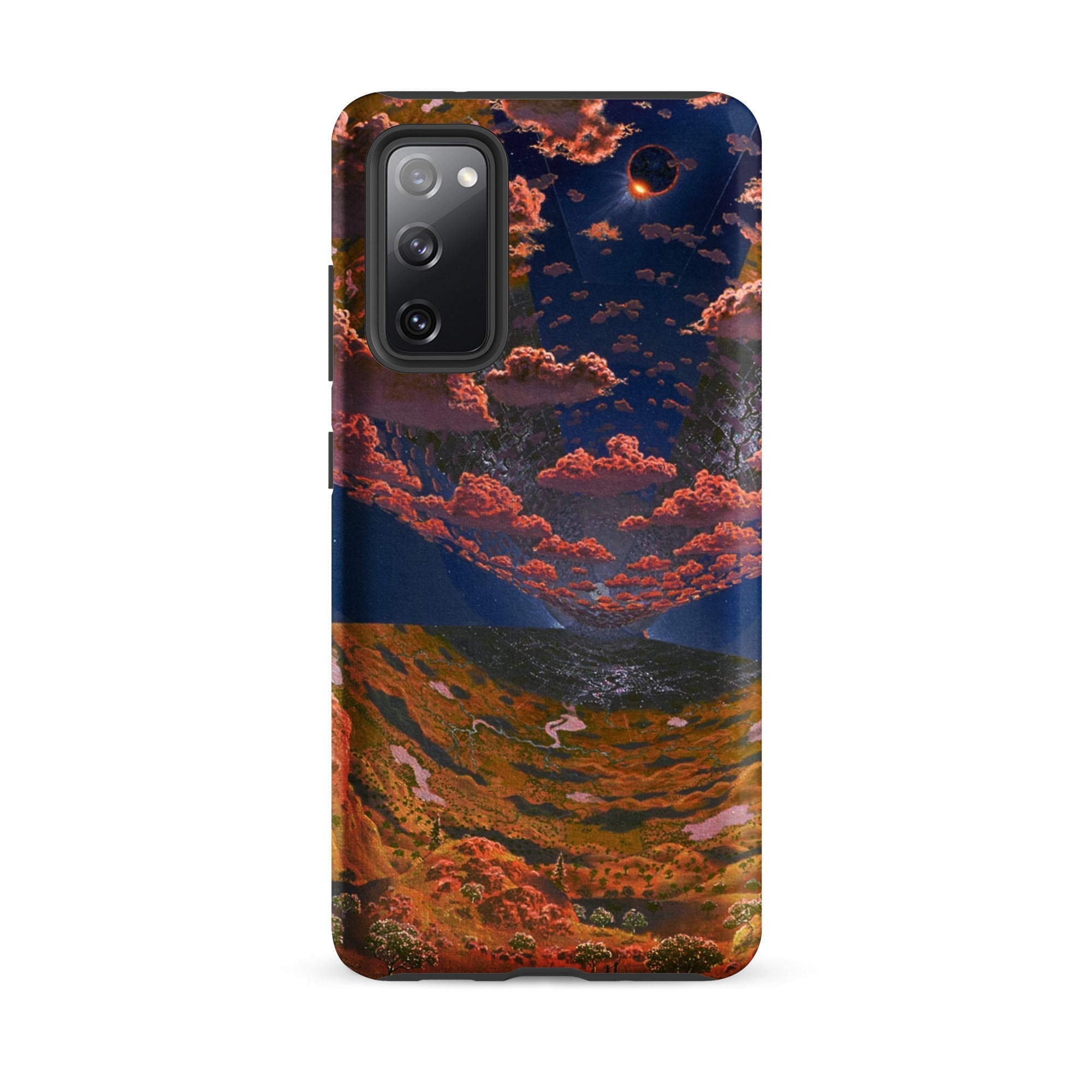 The O’neill Cylinder Don Davis Samsung Case, Galaxy S20 Fe / Matte, Smartphone Case Fantastical Landscape Inverted Sky Orange Hued Ground