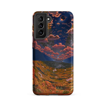 The O’neill Cylinder - Don Davis Samsung Case, Galaxy S21 Fe / Matte, Smartphone Case Abstract Landscape Vibrant Clouds Valley