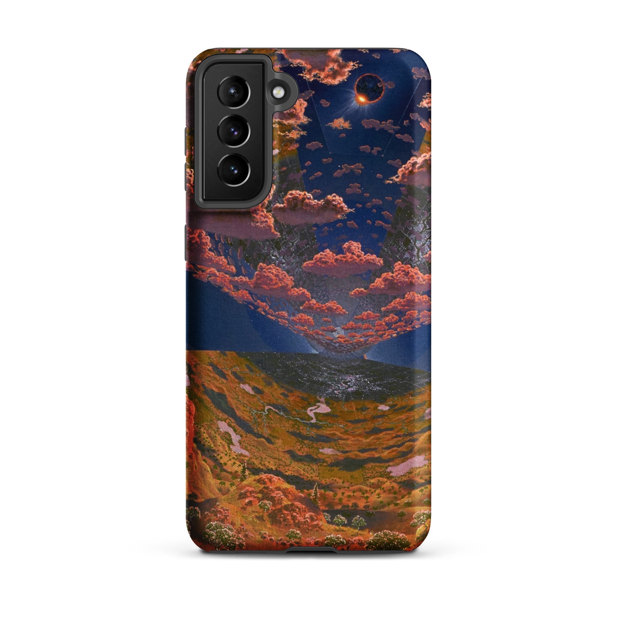 The O’neill Cylinder Don Davis Samsung Case, Galaxy S21 Plus / Matte, Smartphone Case Inception’ Style Landscape Design Inverted Sky Land