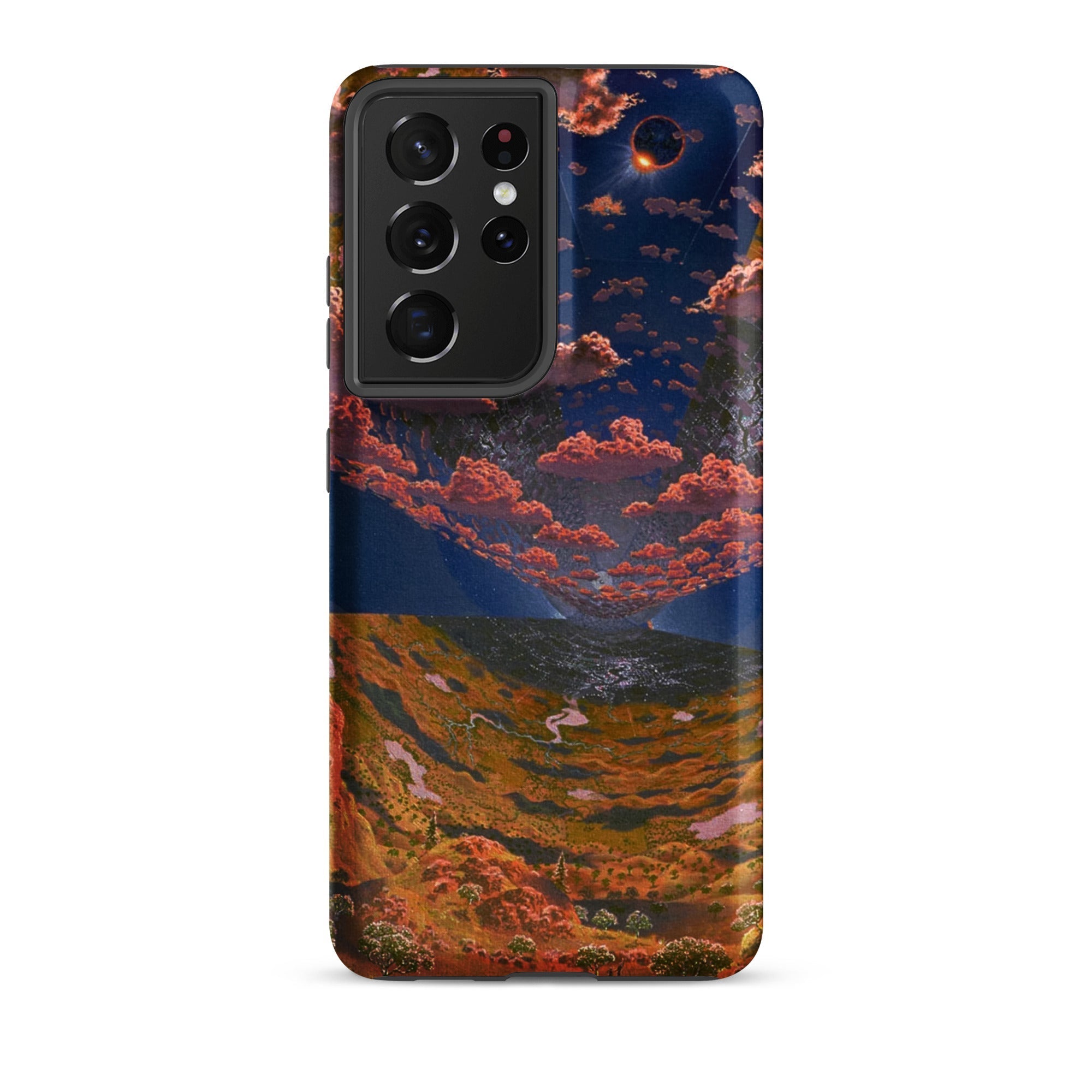 The O’neill Cylinder Don Davis Samsung Case, Galaxy S21 Ultra / Matte, Smartphone Case Abstract Landscape Design Inverted Sky Land