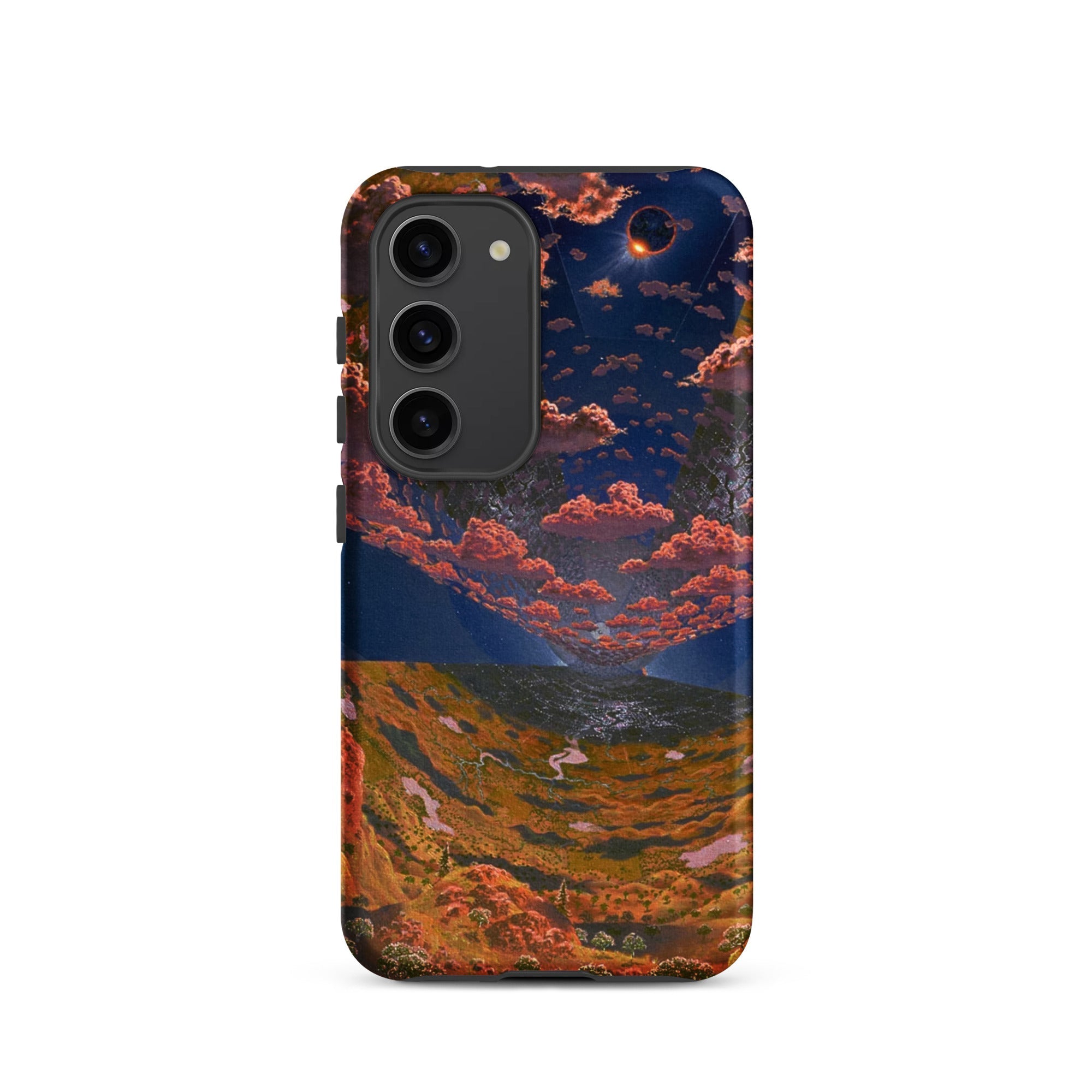 The O’neill Cylinder Don Davis Samsung Case, Galaxy S23 / Matte, Smartphone Case Abstract Landscape Design Inverted Sky Land