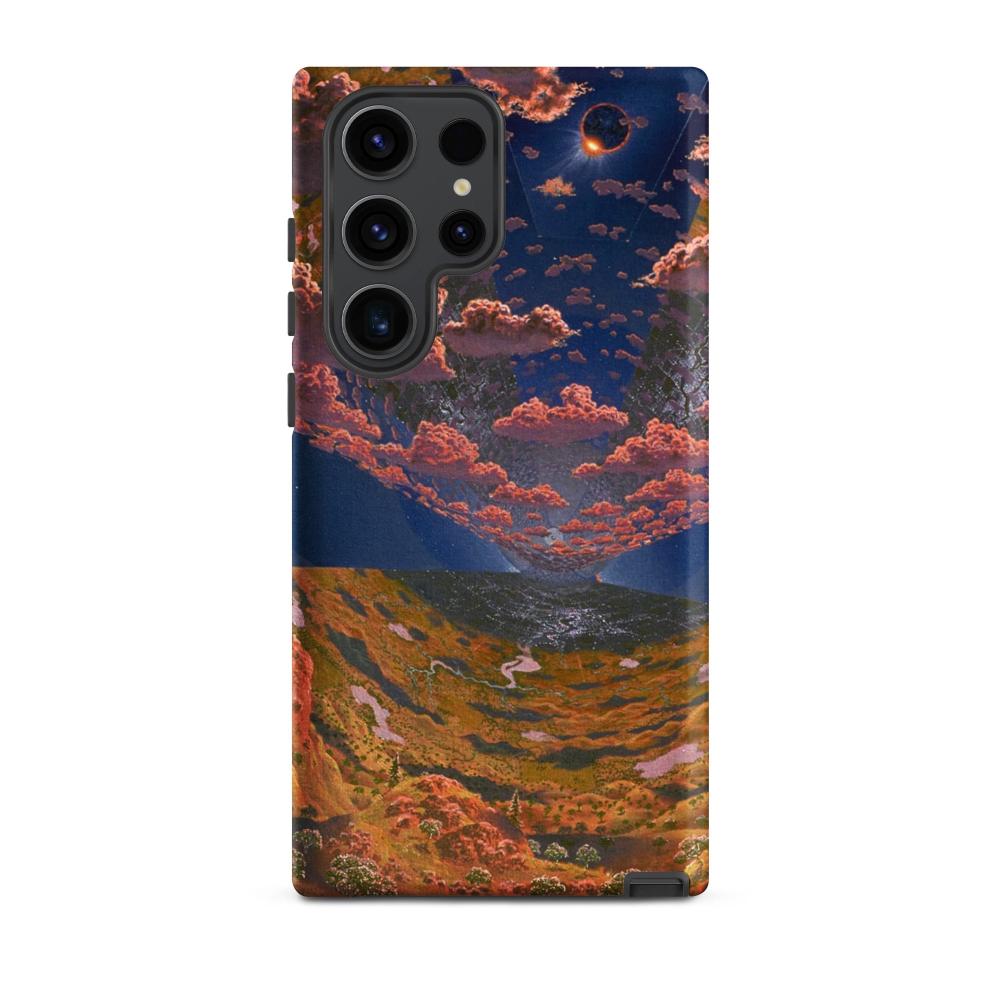 The O’neill Cylinder Don Davis Samsung Case, Galaxy S23 Ultra / Matte, Smartphone Case Fantasy Landscape Inverted Sky Ground Solar
