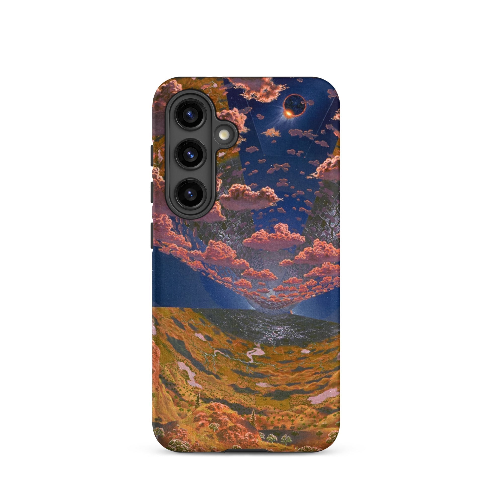 The O’neill Cylinder Don Davis Samsung Case, Galaxy S24 / Matte, Smartphone Surreal Inverted Landscape Design Case