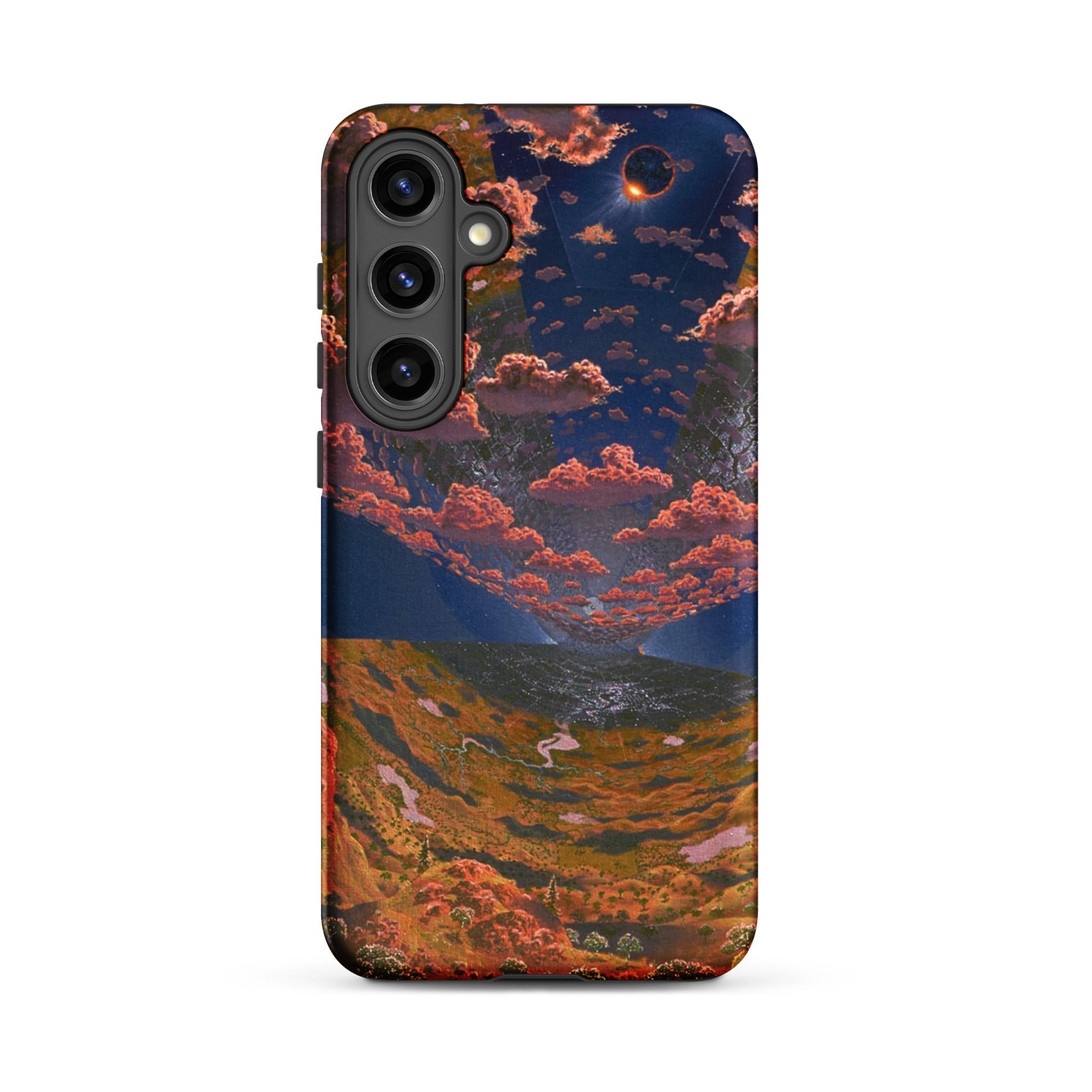The O’neill Cylinder Don Davis Samsung Case, Galaxy S24 Plus / Matte, Phone Case Surreal Landscape Inverted Horizon Celestial Body