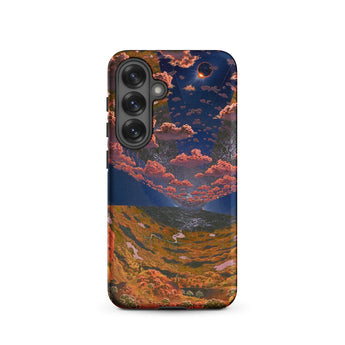 The O’neill Cylinder - Don Davis Samsung Case, Galaxy S25 / Matte, Smartphone Surreal Landscape Design Case Inverted Sky Pink
