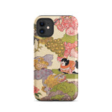 Oni Peacock Cat and Shishi - Utagawa Kunisada Iphone Case, 11 / Matte, Artistic Phone Case