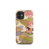 Oni Peacock Cat and Shishi - Utagawa Kunisada Iphone Case, 12 Mini / Matte, Patterned Iphone Case