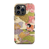 Oni Peacock Cat and Shishi - Utagawa Kunisada Iphone Case, 14 Pro Max / Matte, Patterned Phone Case