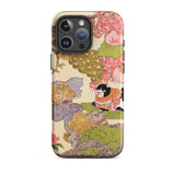 Oni Peacock Cat and Shishi - Utagawa Kunisada Iphone Case, 16 Pro Max / Matte, Smartphone Case Japanese Art