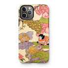 Oni Peacock Cat and Shishi - Utagawa Kunisada Iphone Case, 11 Pro / Matte, Kite-952639609, Iphone Case Colorful