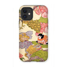 Oni Peacock Cat and Shishi - Utagawa Kunisada Iphone Case, 12 Mini / Matte, Kite-952639615, Phone Case Colorful