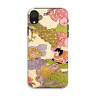 Oni Peacock Cat and Shishi - Utagawa Kunisada Iphone Case, Xr / Matte, Phone Case Japanese-style Pattern Peacocks Peonies Decorative Floral