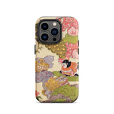 Oni Peacock Cat and Shishi - Utagawa Kunisada Phone Case Iphone 14 Pro / Matte Artistic Phone Case Utagawa Kunisada’s Astonishing,