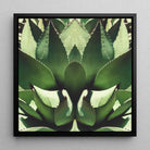 Open Wide - Agave Plant Op Art Framed Canvas