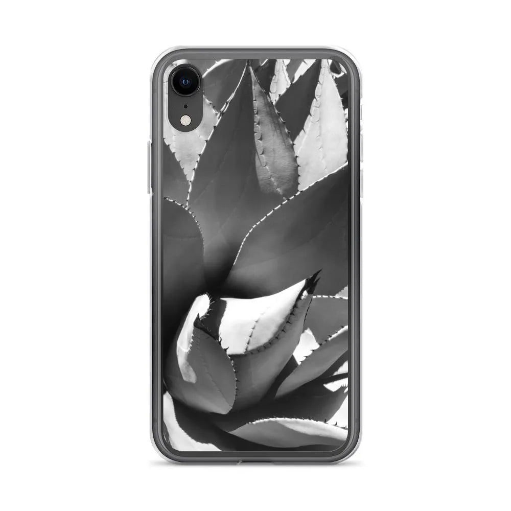 Open Wide Botanical Art Iphone Case - Black And White - Iphone Xr - Mobile Phone Cases - Aesthetic Art
