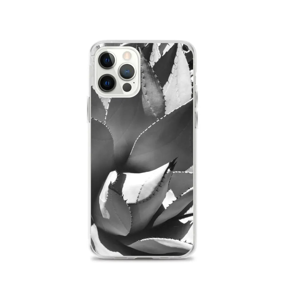 Open Wide Botanical Art Iphone Case - Black And White - Iphone 12 Pro - Mobile Phone Cases - Aesthetic Art
