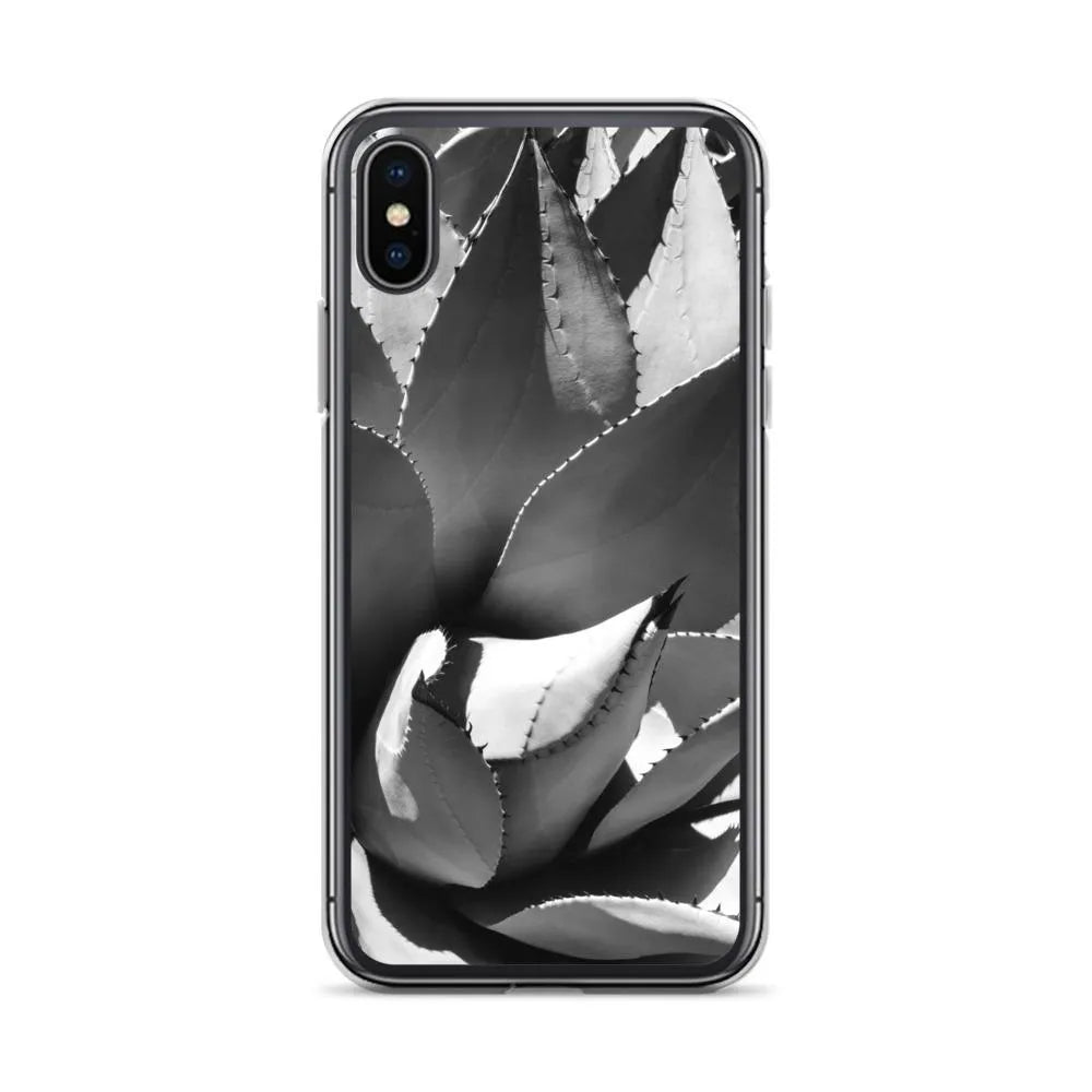 Open Wide Botanical Art Iphone Case - Black And White - Iphone X/xs - Mobile Phone Cases - Aesthetic Art