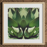 Open Wide - Succulent Agave Op Art Print / Canvas, Agave’s Kaleidoscopic Allure, Verdant Vision Quest, Botanical Phantasmagoria