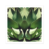 Open Wide - Succulent Agave Op Art Print / Canvas, Agave’s Kaleidoscopic Allure, Verdant Vision Quest, Botanical Phantasmagoria