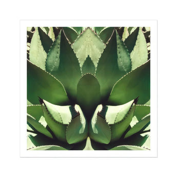Open Wide - Succulent Agave Op Art Print / Canvas, Agave’s Kaleidoscopic Allure, Verdant Vision Quest, Botanical Phantasmagoria