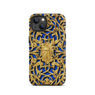 Open Work Panel Matthew Digby Wyatt Iphone Case, 13 / Matte, Blue Gold Ornate Phone Case